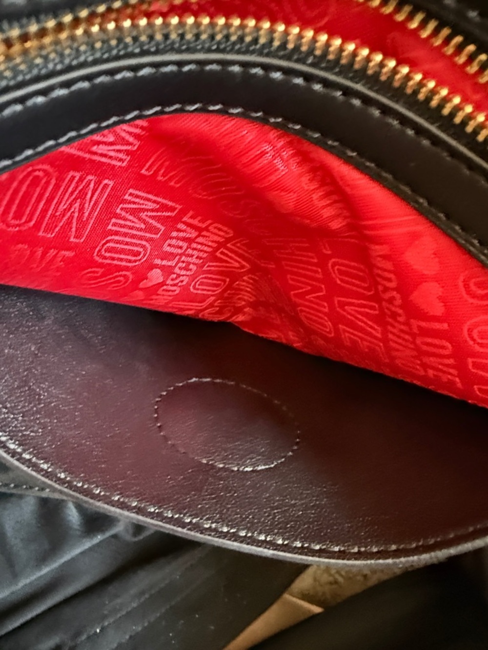 Love Moschino Black Backpack with Red Heart Accent - Picture 10 of 13